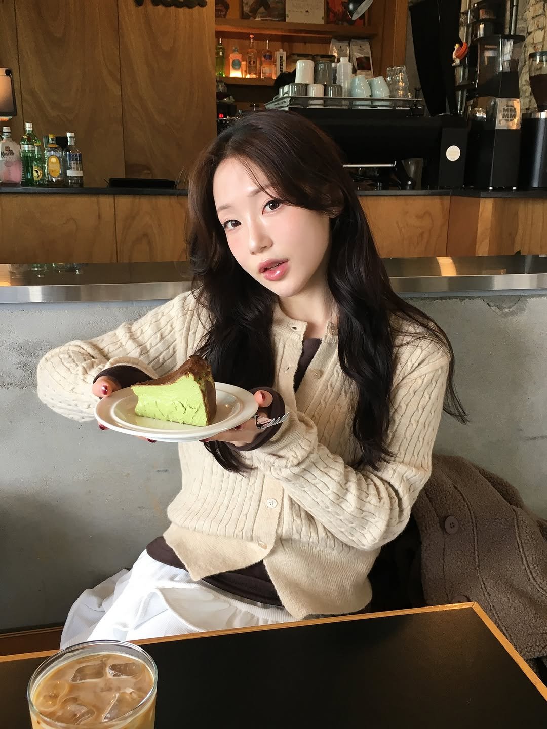 Photo by 정연 / 디어바이미 on November 09, 2025. May be an image of cheesecake, pie and text.