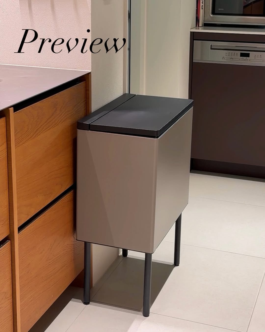 Photo by 썸머 Eunji Park on March 23, 2026. May be an image of countertop, rack, refrigerator, step stool, cabinet and text that says 'Preview'.