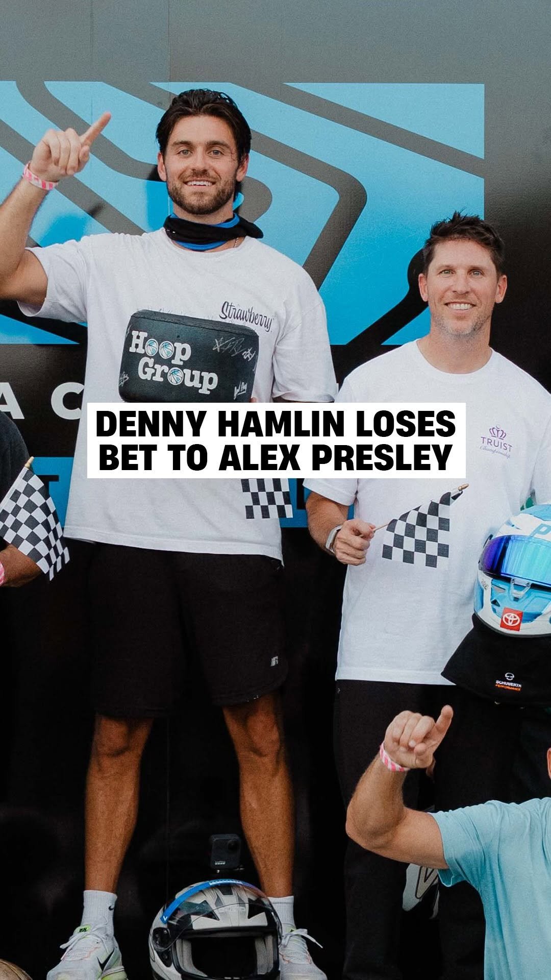 dennyhamlin 게시물 이미지: Hoop Group player beats @dennyhamlin in a race