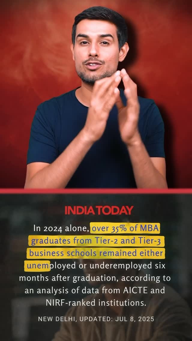 dhruvrathee 게시물 이미지: Why is the unemployment problem so severe in...