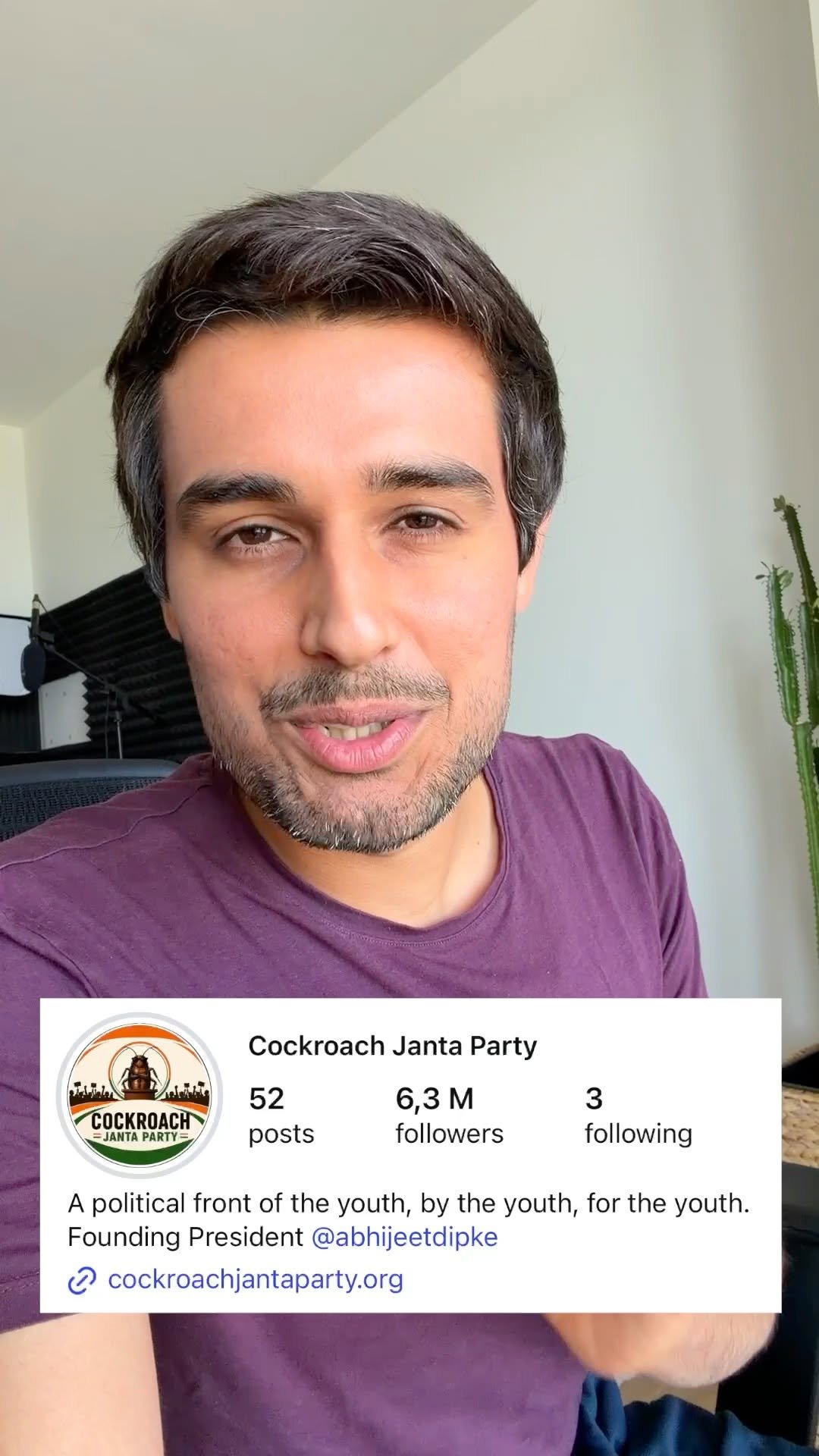dhruvrathee 게시물 이미지: Cockroach Janta Party 🪳. #dhruvrathee #india