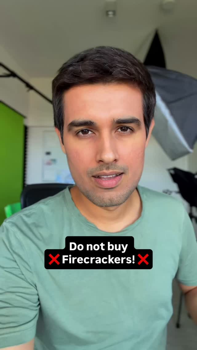 dhruvrathee 게시물 이미지: This Diwali, do not buy Firecrackers!...