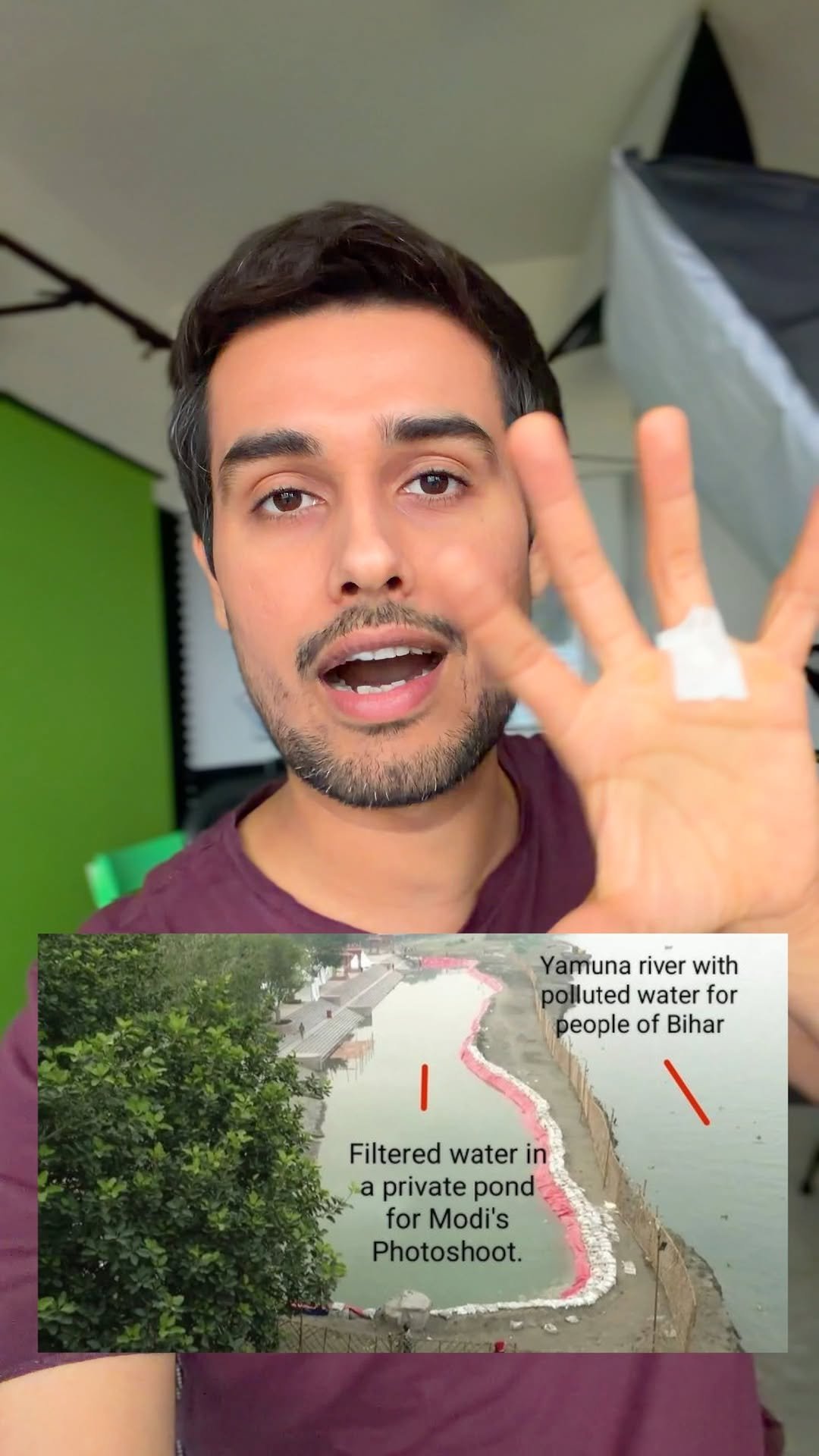 dhruvrathee 게시물 이미지: Fake Yamuna, Fake AQI and Fake Schools.. you...