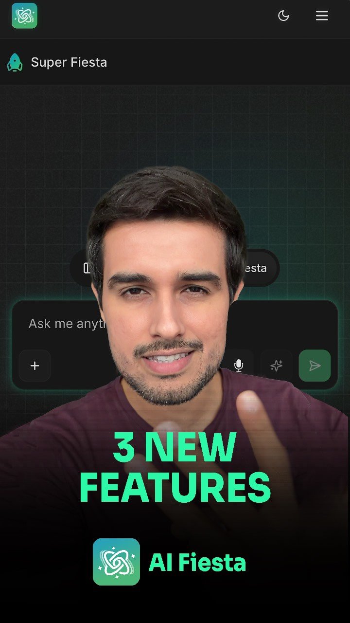 dhruvrathee 게시물 이미지: 3 New Features launched on AI Fiesta this...