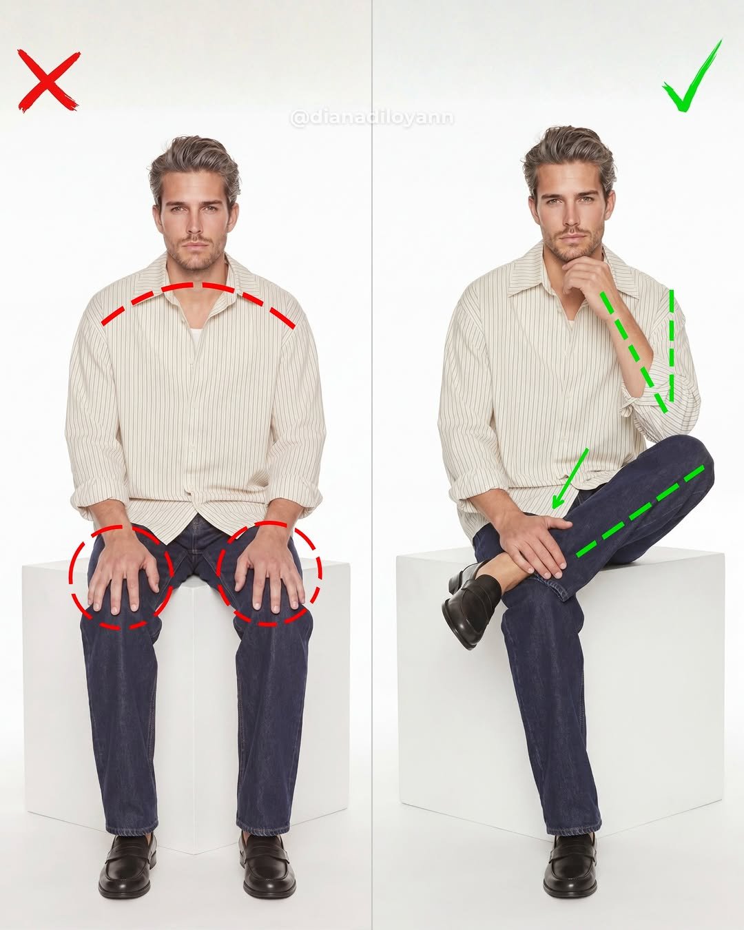 Photo by Diana Diloyan | Posing Coach & Model 🇺🇦 on April 20, 2026. May be an image of suit, toecap shoes and text that says 'X @dianadiloyann @dianadi'.