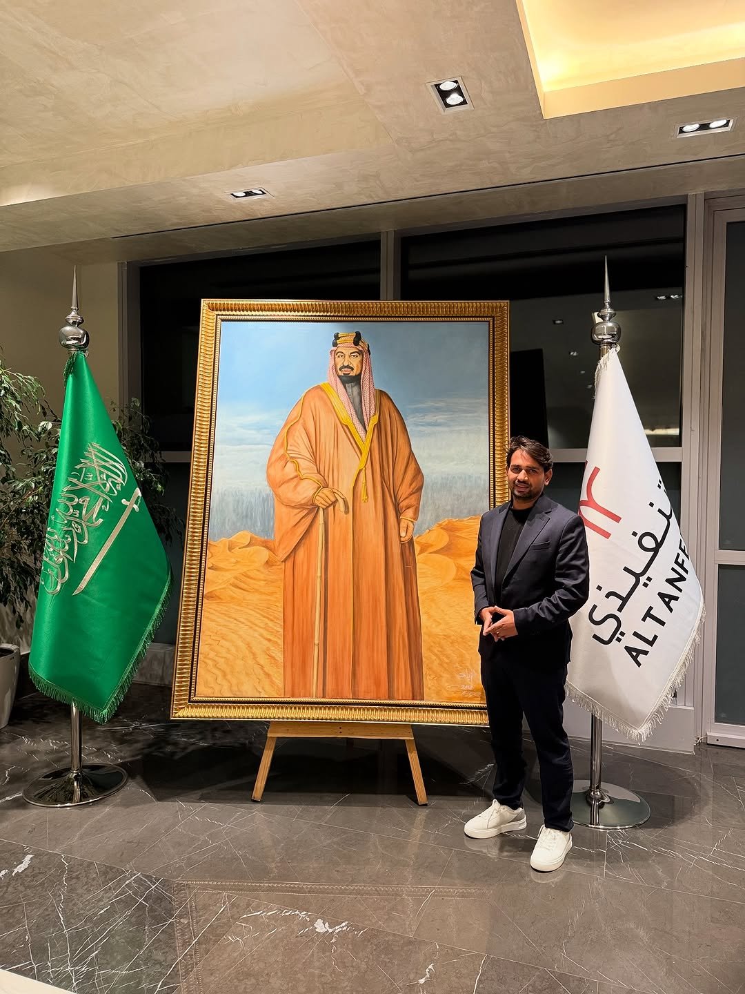 Photo shared by MR. INDIAN HACKER on September 09, 2025 tagging @saudi.arabia, @visitsaudi, @altanfeethi, and @ksa. May be an image of 1 person, standing, statue and text that says 'ل نفيذي ALTANF AL ANFE'.