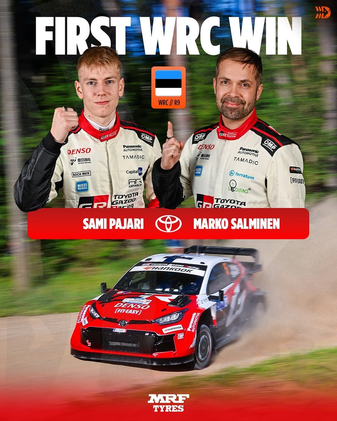 dirtfishrally 게시물 이미지: SAMI PAJARI IS A WRC WINNER! 🏆👏

The Finn...