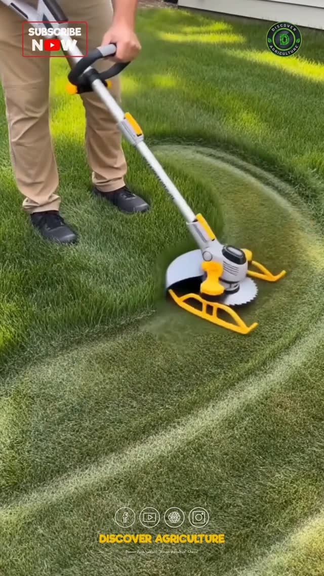 discoveragriculture 게시물 이미지: Introducing the amazing cordless electric lawn...