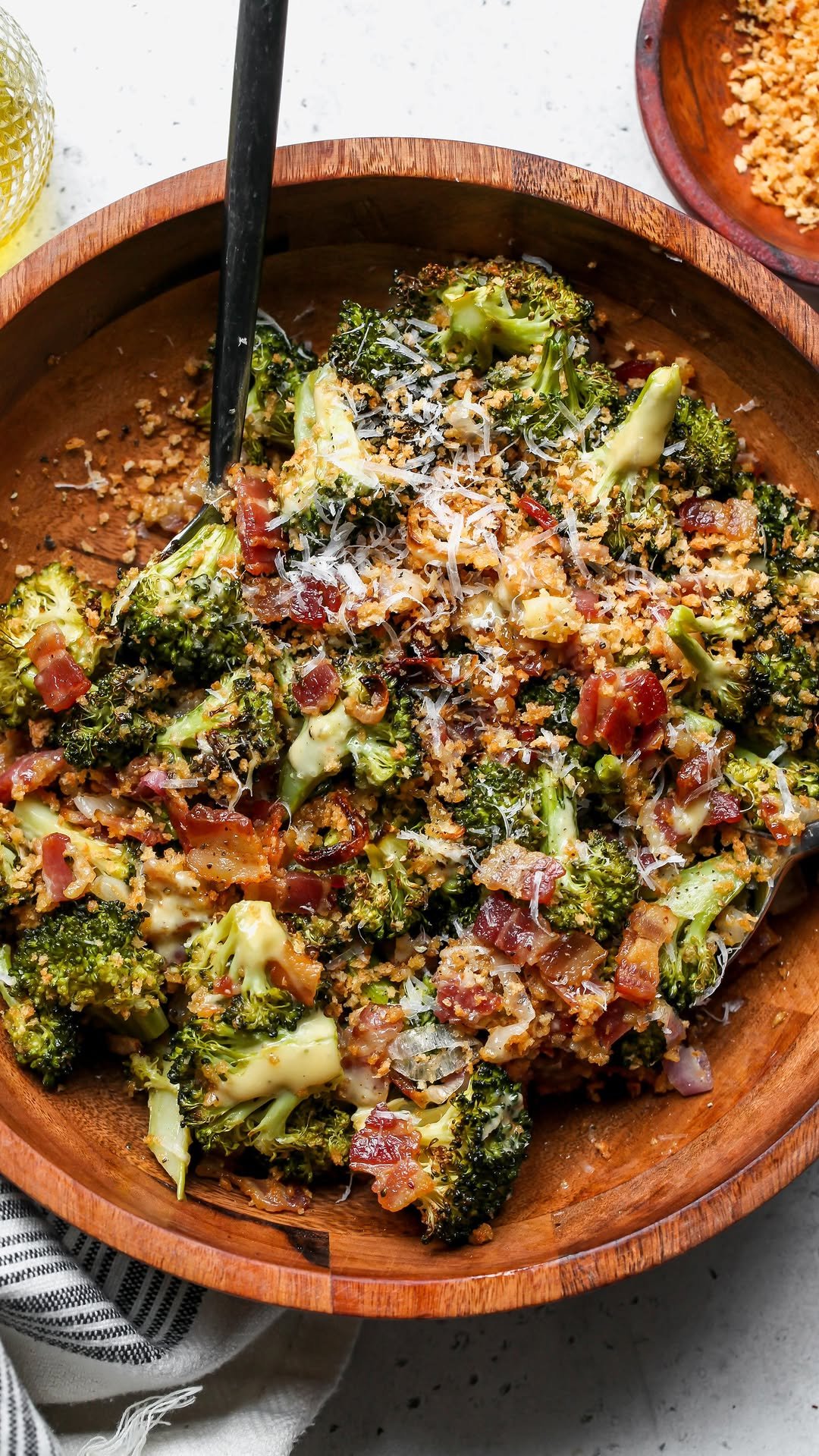 dishingouthealth 게시물 이미지: Roasted Broccoli Salad with Miso-Caesar...