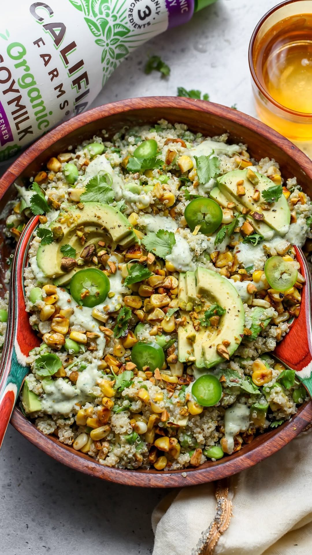 dishingouthealth 게시물 이미지: Charred Corn and Edamame Quinoa Salad with...