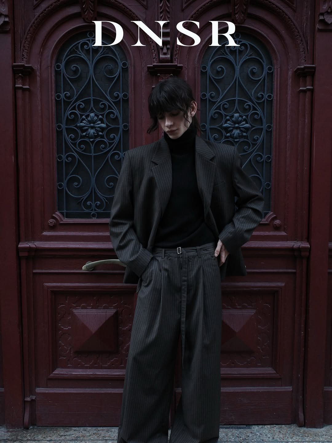 Photo by DNSR 디앤에스알 on December 20, 2025. May be an image of duffle coat, overcoat, turtleneck, poster, magazine and text.