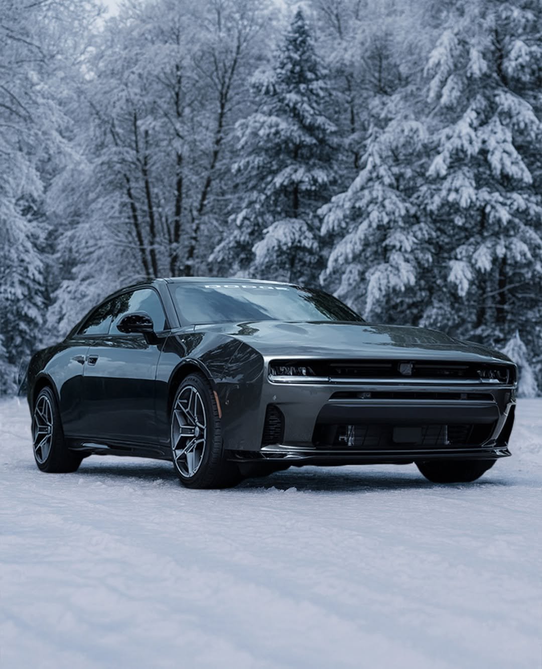 Photo by Dodge on January 05, 2026. May be an image of jeep, race car, wheel, blower, road, snow and text.