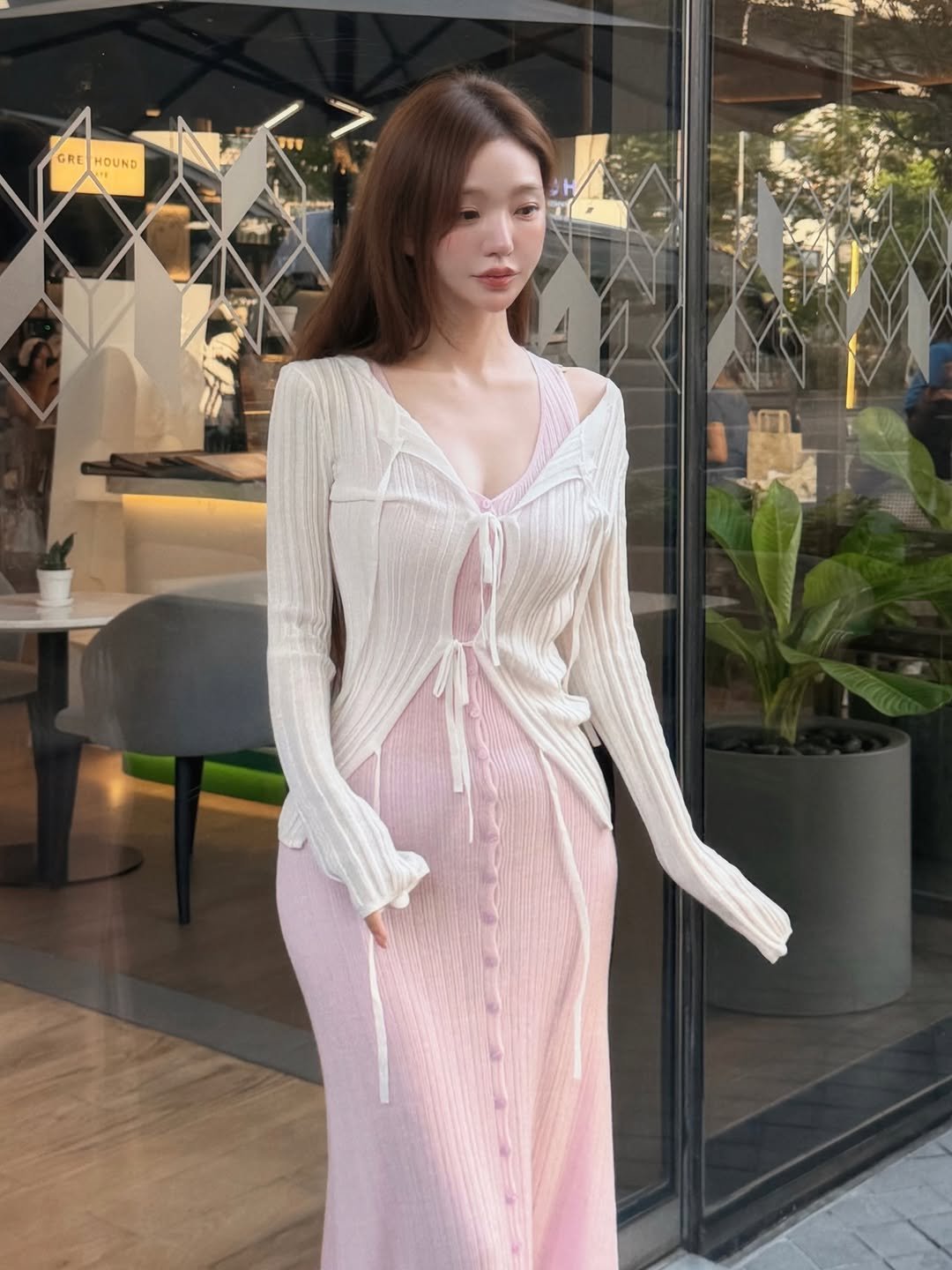 Photo by 김도연 on April 15, 2026. May be an image of slip, dress and text.