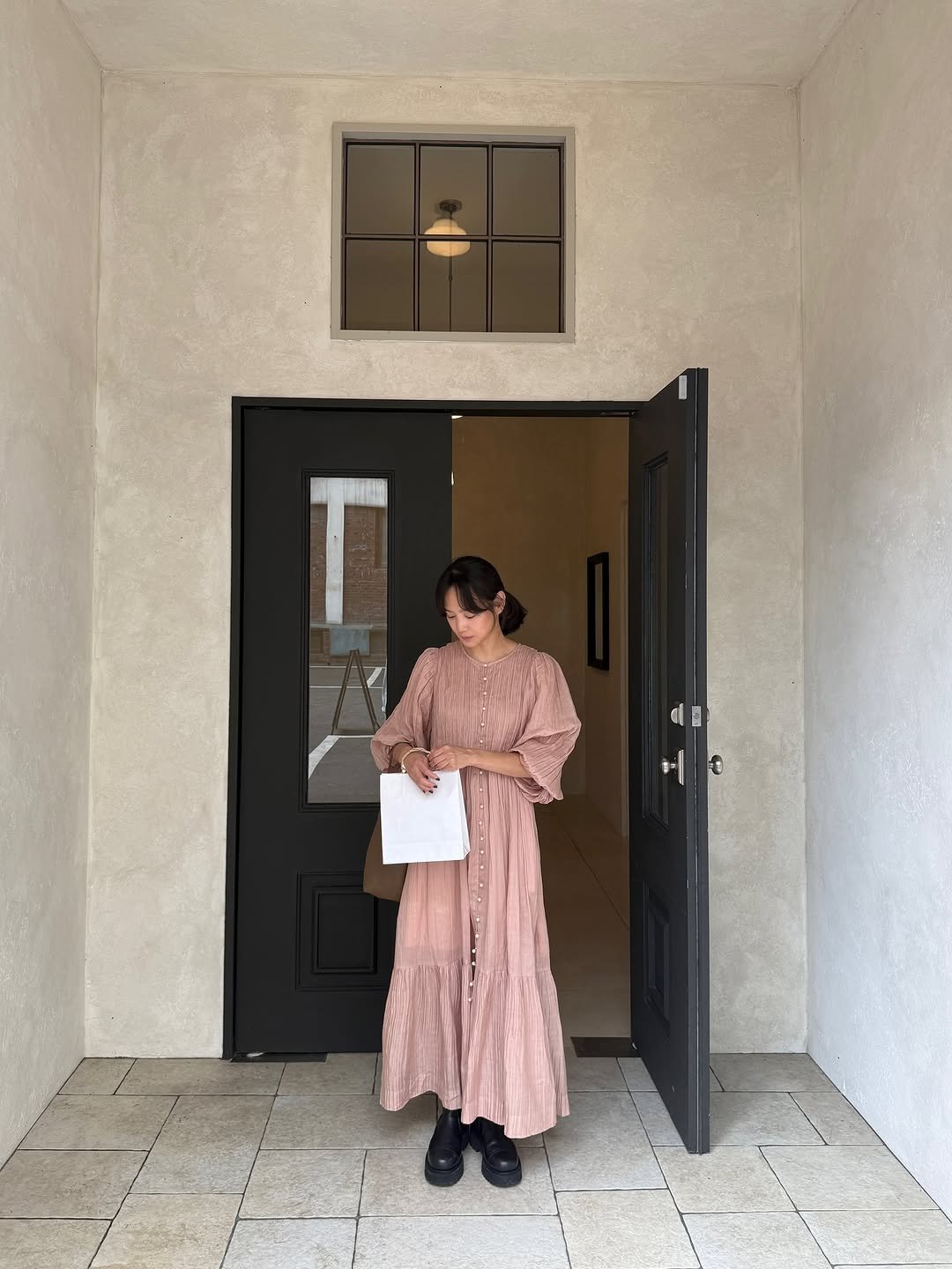 Photo shared by 윤승아 on October 15, 2025 tagging @seanewyork. May be an image of door and text.