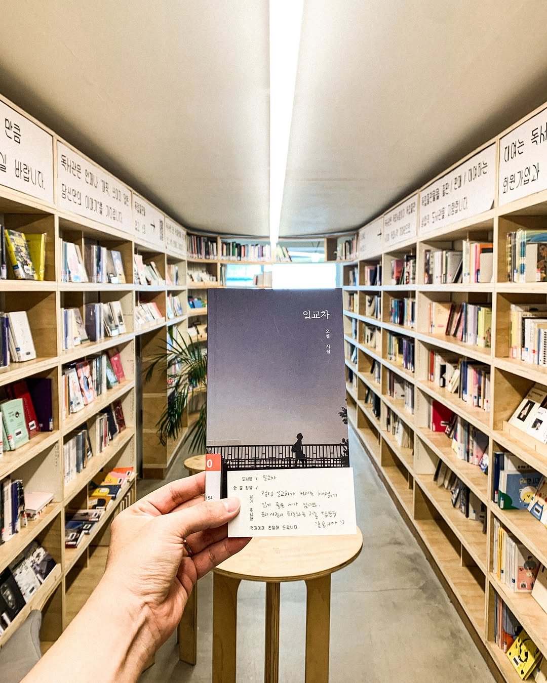 Photo shared by 독서관 on September 19, 2025 tagging @oyel_dy. May be an image of book, shelf, newsstand and text.