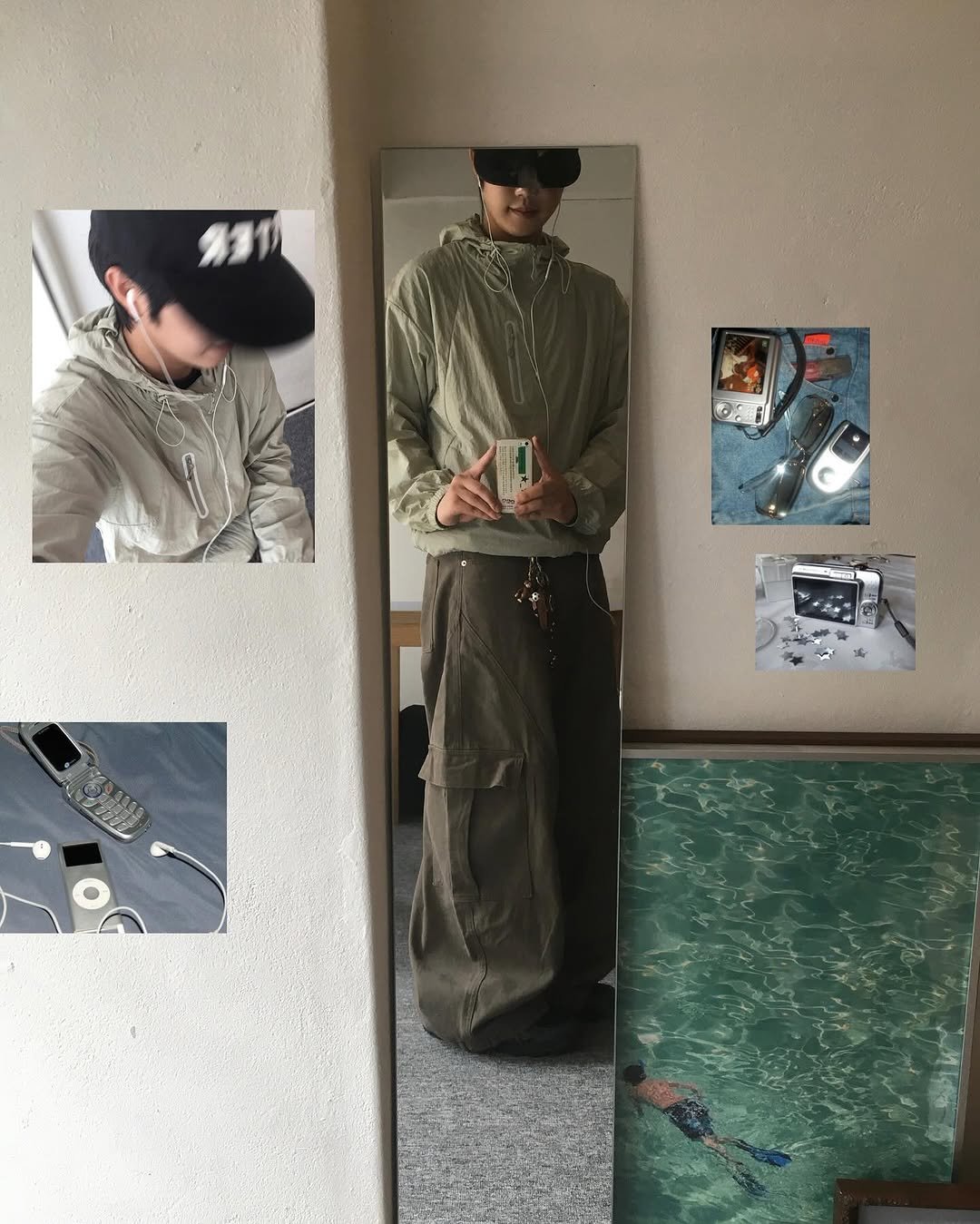 Photo shared by 동현 / 투븐 TOVN on September 15, 2025 tagging @tovn_official. May be an image of 2 people, duffle coat, military uniform, parka, sweatpants and text.