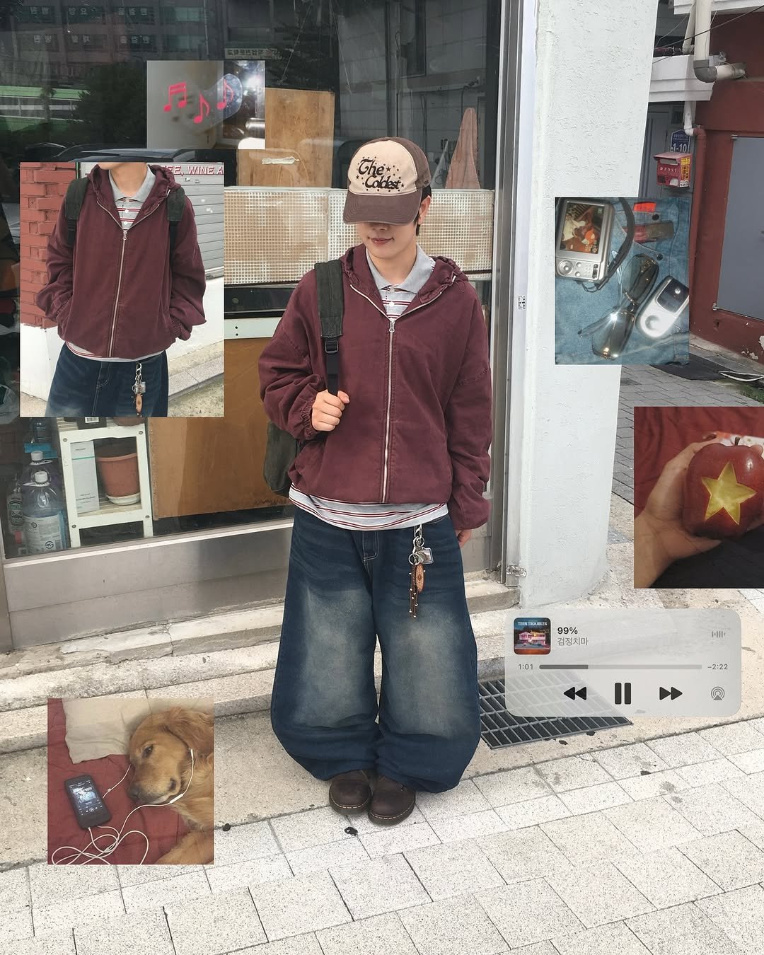 Photo shared by 투븐 / TOVN on November 07, 2025 tagging @tovn_official. May be an image of standing, duffle coat, jacket, turtleneck, parka and text.