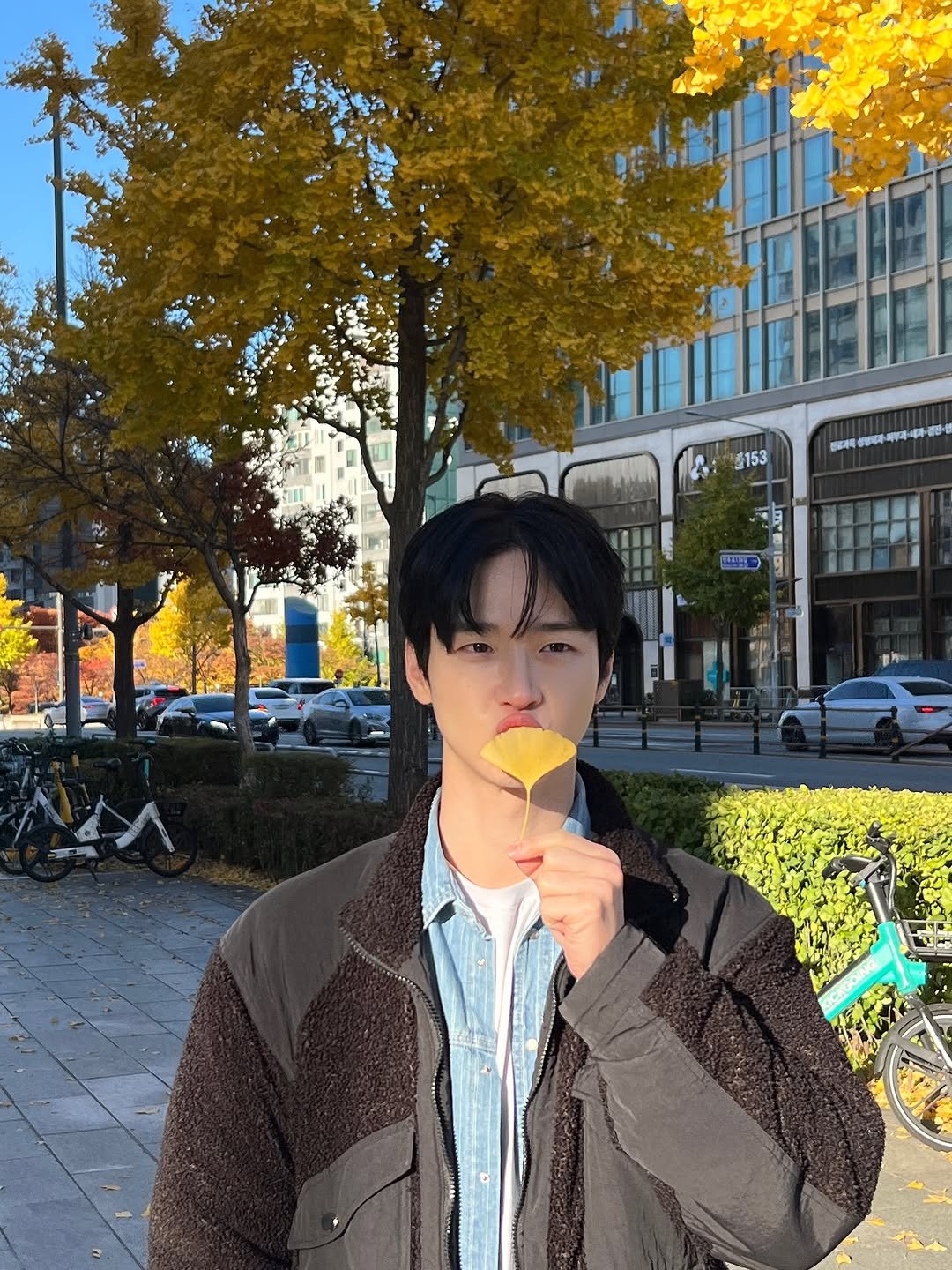 Photo by 장동윤 Jang dong Yoon on November 17, 2025. May be an image of duffle coat, lollipop and text.