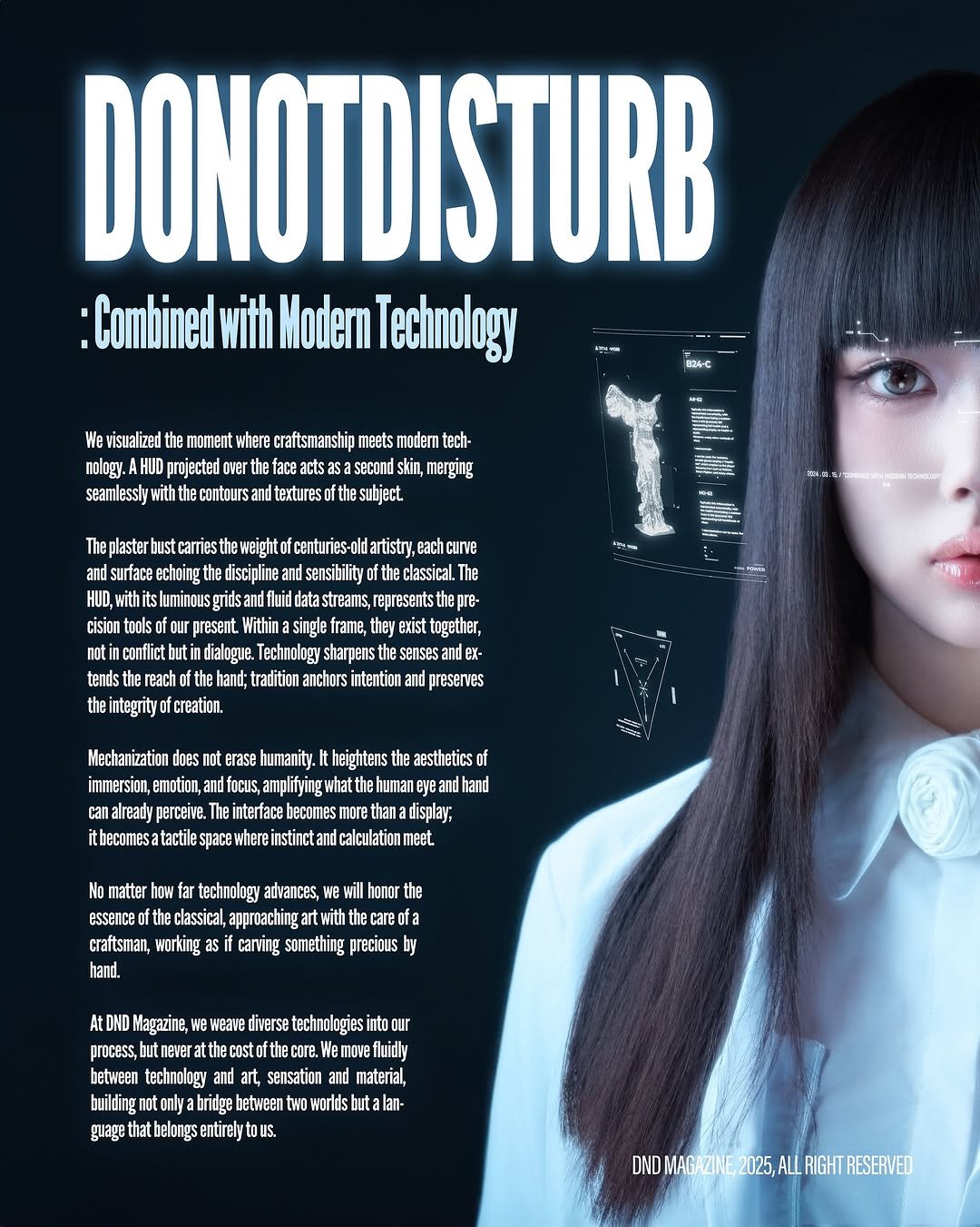 Photo by DND MAGAZINE on November 01, 2025. May be an image of one or more people, hair, poster, magazine and text.