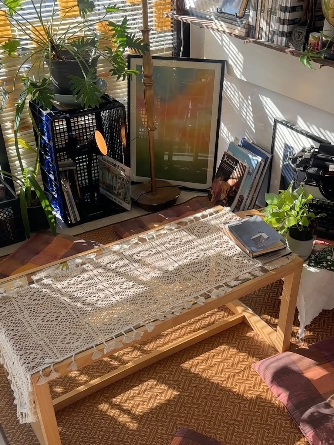 Photo shared by 도시탐험가🔍 | 공간 여행 큐레이션 on January 30, 2026 tagging @alphabetbookcafe.bkk. May be an image of table, house plant, desk, indoors and text.