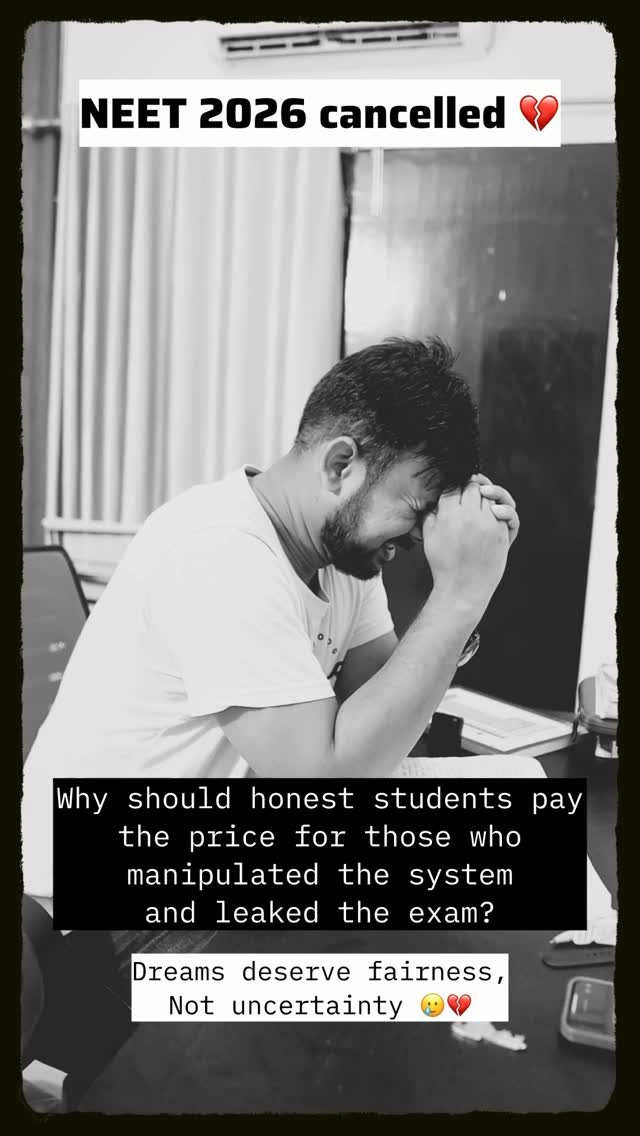 dr.amir_aiims 게시물 이미지: Neet 2026 cancelled 💔…
Why should lakhs of...