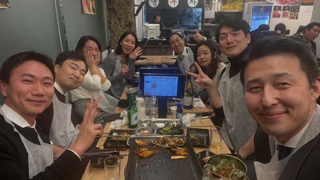 Photo shared by 이윤규 on December 15, 2025 tagging @runttorney. May be an image of one or more people, sushi and text.