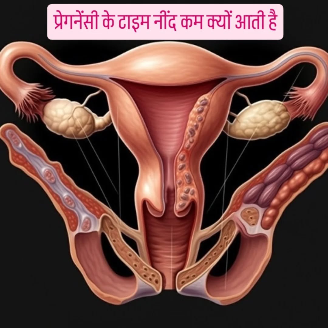 Photo by Drx sonu 🤩 on April 26, 2026. May be an image of text that says 'प्रेगनेंसी के टाइम नींद कम क्यों आती है'.