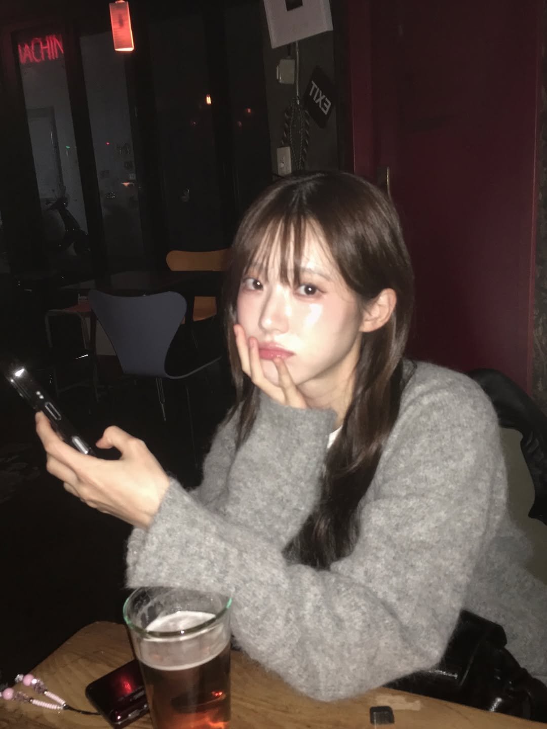 Photo by 루다 LUDA on February 12, 2026. May be an image of one or more people, hair and beer.