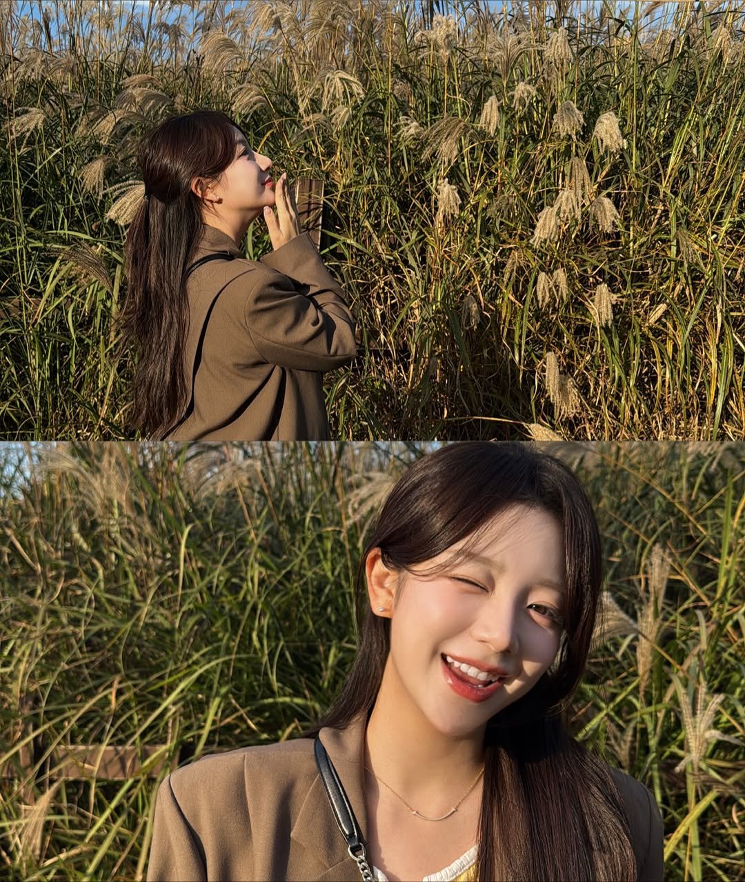 Photo by 은표 ෆ | 여행 + 일상 on January 08, 2026. May be an image of one or more people, hair, grass and text.