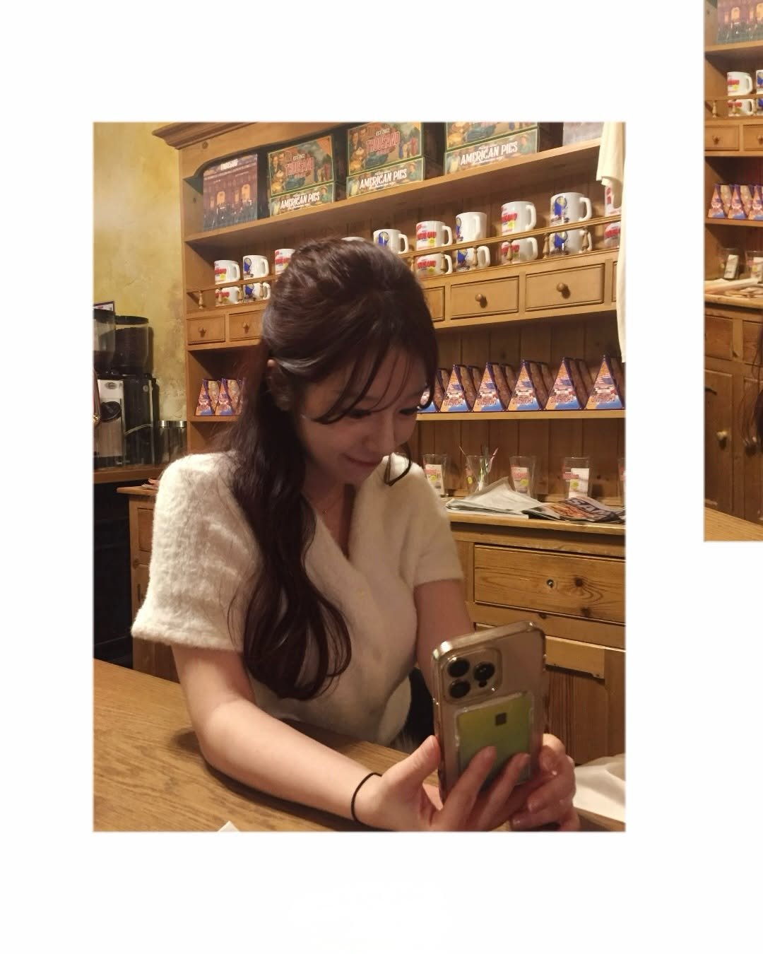 Photo by 은표 ෆ | 간호사 탈출ing~,,, on March 17, 2026. May be an image of one or more people, hair, phone, tea, cornflower and text.