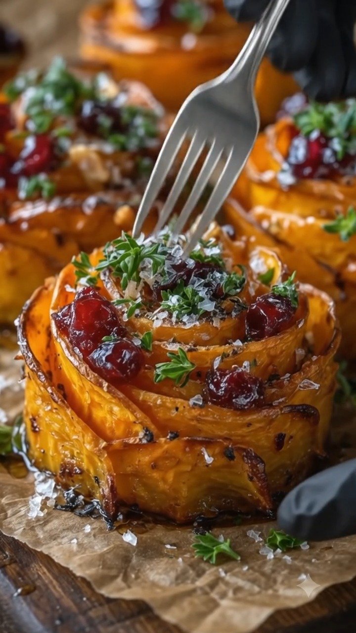 easymediterranean_recipes 게시물 이미지: Cranberry Sweet Potato Roses with Whipped Brie...