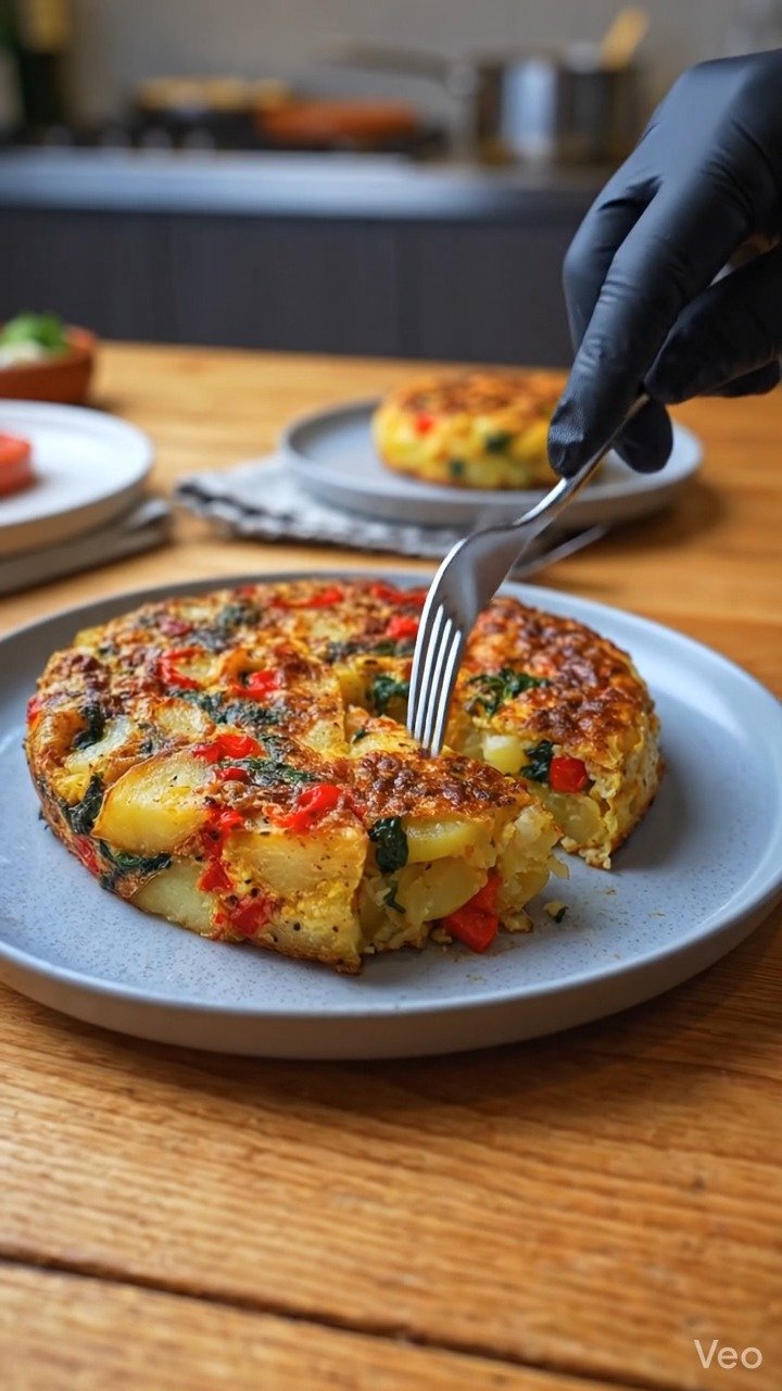 easymediterranean_recipes 게시물 이미지: Easy Frittata with Potatoes, Red Peppers &...