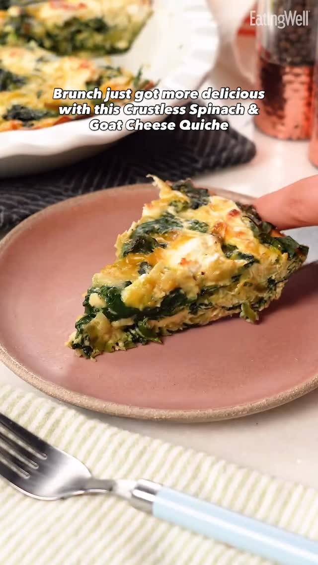 eatingwell 게시물 이미지: This simple quiche studded with creamy, tangy...