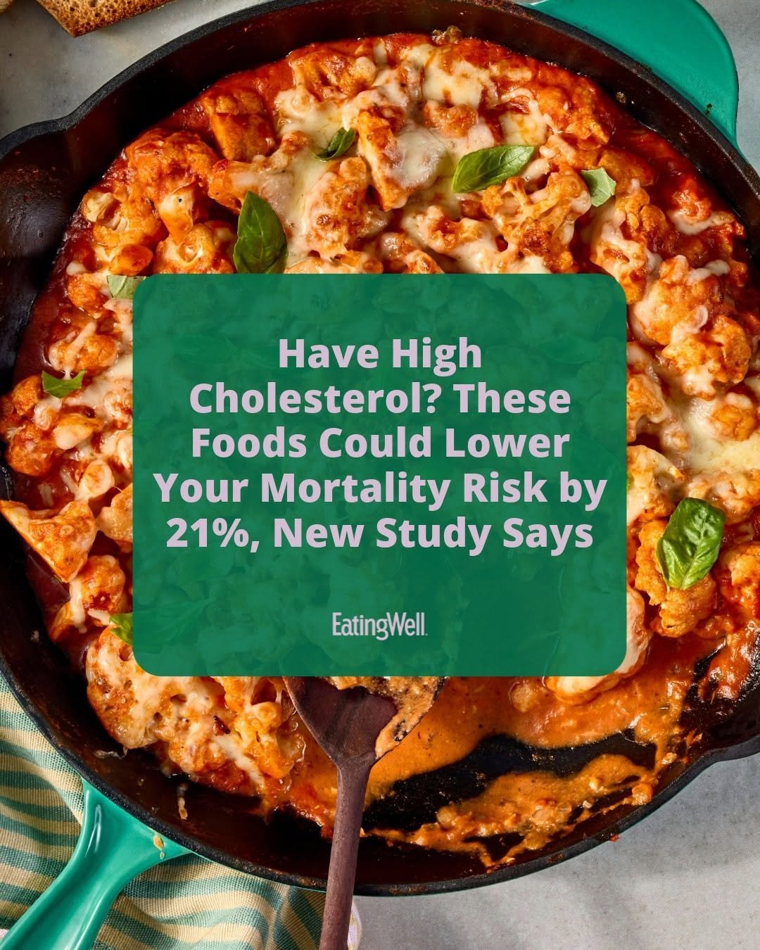 Photo by EatingWell on December 01, 2025. May be an image of vegetable and text that says 'Have High Cholesterol? These Foods Could Lower Your Mortality Risk by 21%, New Study Says EatingWell'.