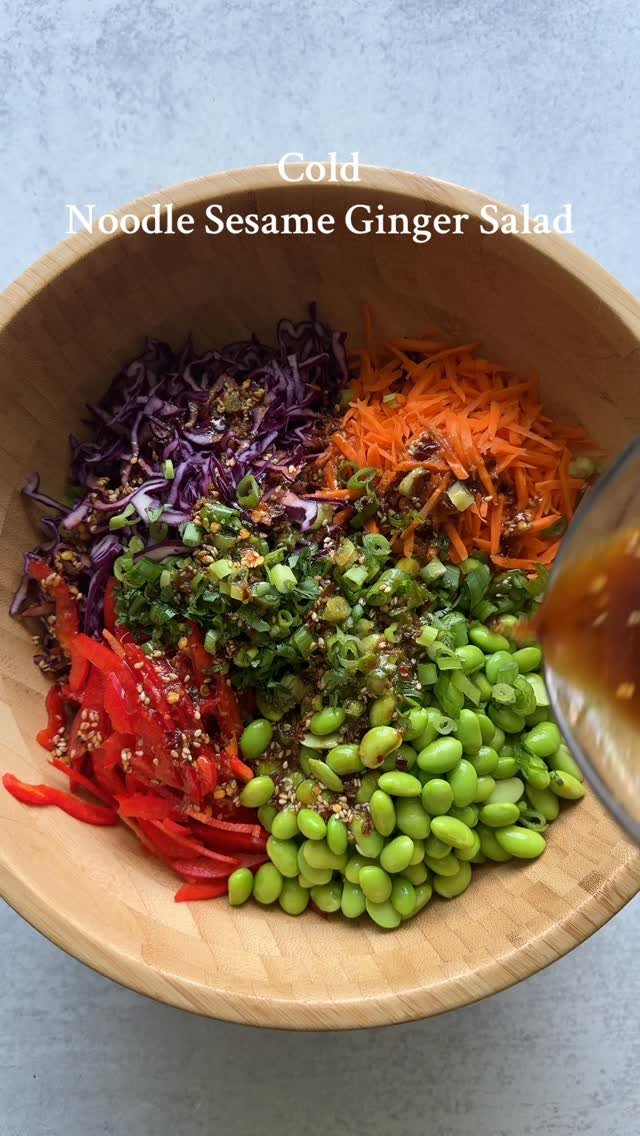 eatpayylove 게시물 이미지: Cold noodle sesame ginger salad 🥗 

What you...