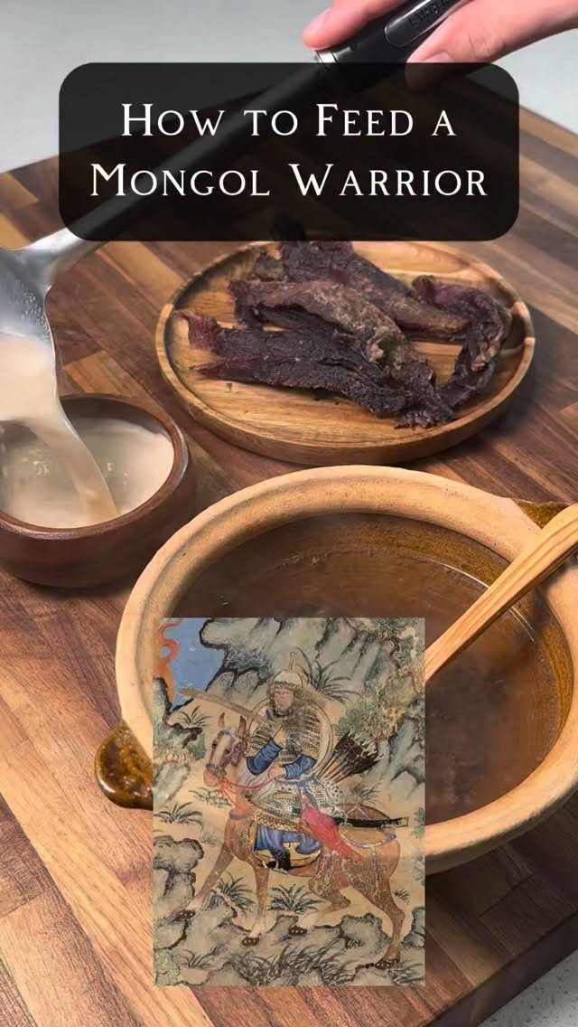 eatshistory 게시물 이미지: Feeding a Mongol Warrior: Borts & Suutei...