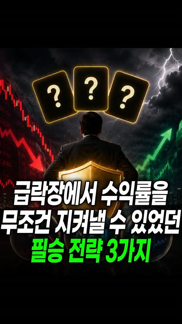 economy_god 게시물 이미지: ✔️ 급락장에서 수익률을 무조건 지켜낼수 있었던 필승 전략 3가지 ✔️

👉...
