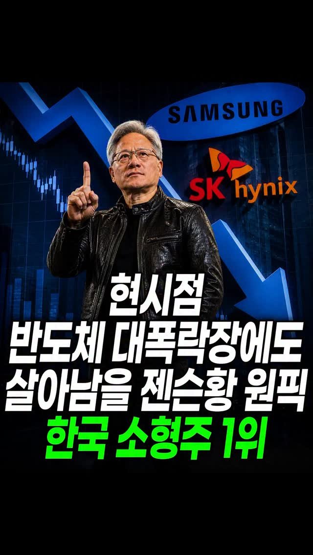 economy_god 게시물 이미지: ✔️현시점 반도체 대폭락장에도 살아남을 젠슨황 원픽 소형주...
