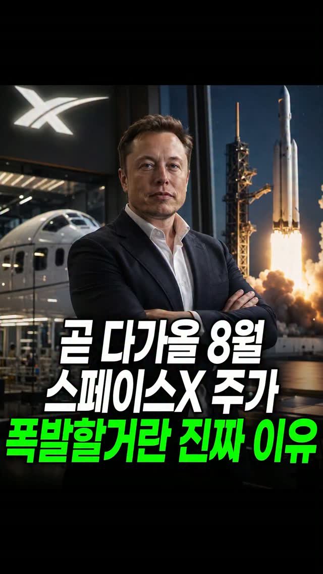 economy_god 게시물 이미지: ✔️ 곧 다가올 8월 스페이스X 주가 폭발할거란 진짜 이유 ✔️

👉 스페이스X...