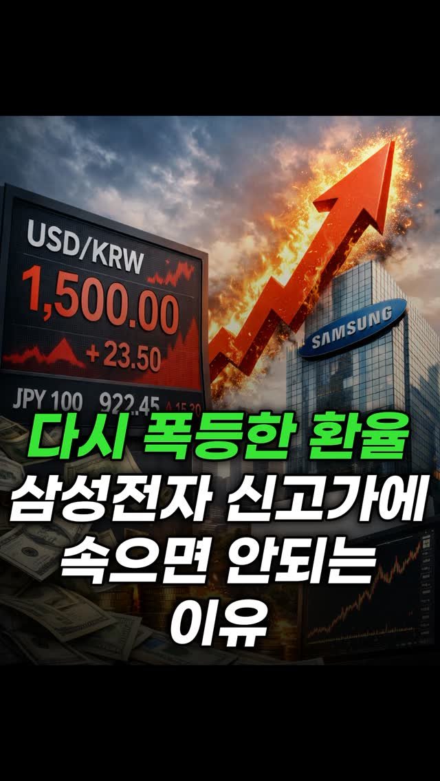 economy_god 게시물 이미지: ✔️다시 급등 중인 환율 - 삼성전자 신고가에 속으면 안되는 이유✔️

👉환율...