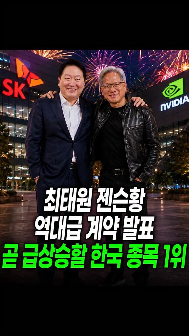 economy_god 게시물 이미지: 👇최태원 젠슨황 역대급 계약 발표 곧 급상승할 한국 종목 1위👇

✅젠슨황 +...