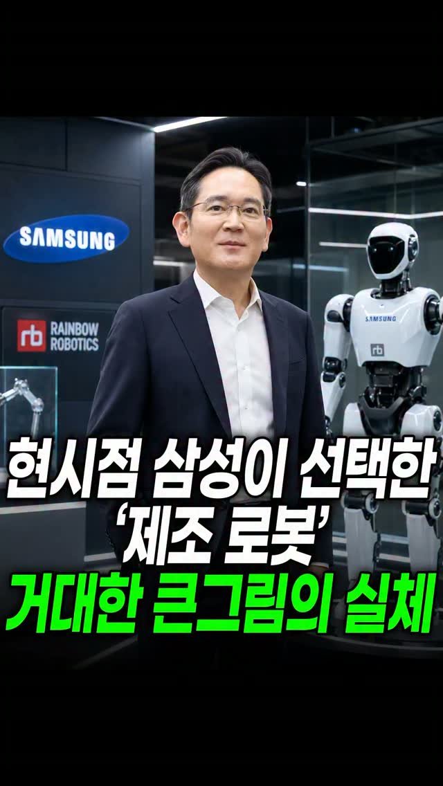 economy_god 게시물 이미지: ✔️현시점 삼성이 선택한 ’제조 로봇‘ 거대한 큰그림의 실체✔️

👉 삼성전자...