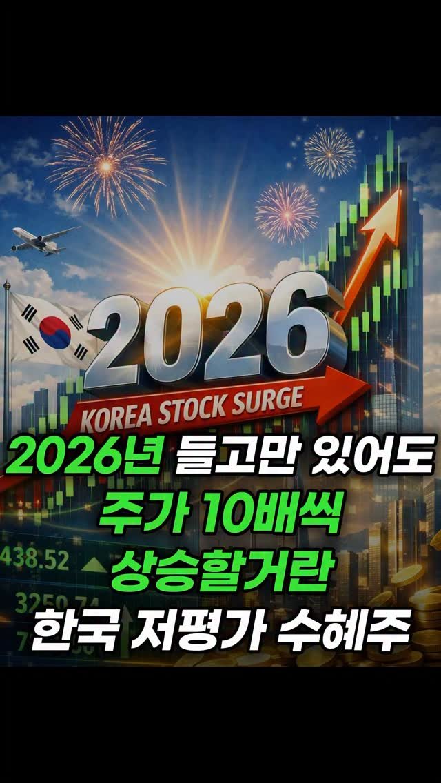 economy_god 게시물 이미지: ✔️2026년 지금 들고만 있어도 역대급 급부상할거란 한국 저평가 수혜...