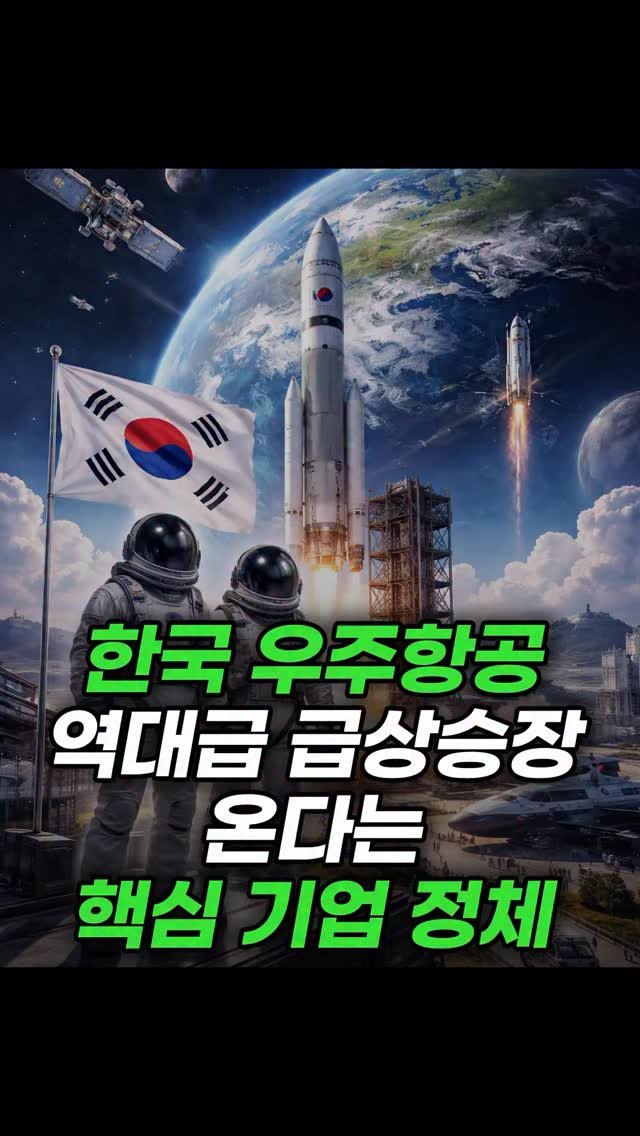 economy_god 게시물 이미지: ✔️한국 우주항공 올해 역대급 급 부상할거란 핵심 기업✔️
👉팔로우 후에 댓글로...