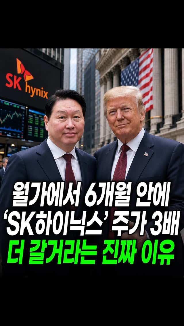 economy_god 게시물 이미지: ✔️ 월가에서 6개월안에 SK하이닉스 주가 3배 더 갈거란 진짜 이유✔️

👉...