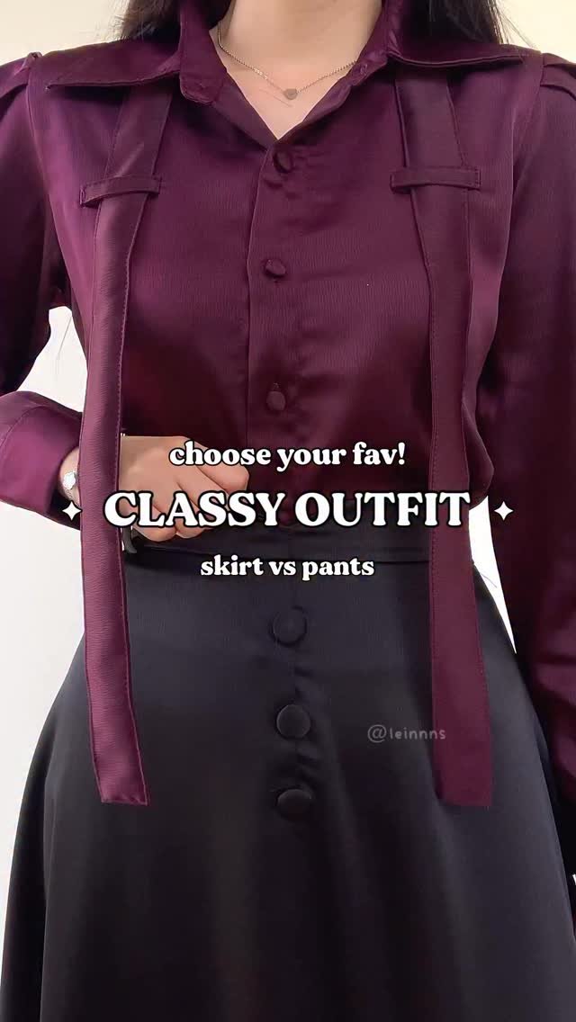 elainealethea 게시물 이미지: classy outfit ideas: skirt vs pants ❤️✨ help...