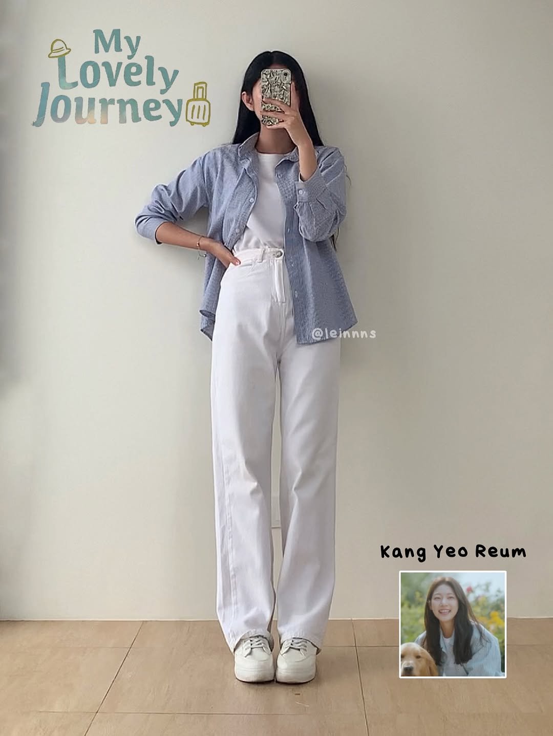 Photo by Elaine Alethea / Leinnns on October 17, 2025. May be an image of ‎sleepwear, blazer, top, jumpsuit and ‎text that says '‎My Lovely Journey® مة 公 @leinnns Kang KangYeoReum Yeo Reum‎'‎‎.