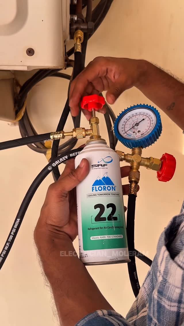 electrician_moleram 게시물 이미지: Ac में gas भरने के बाद भी कूलिंग नहीं मिल रही...