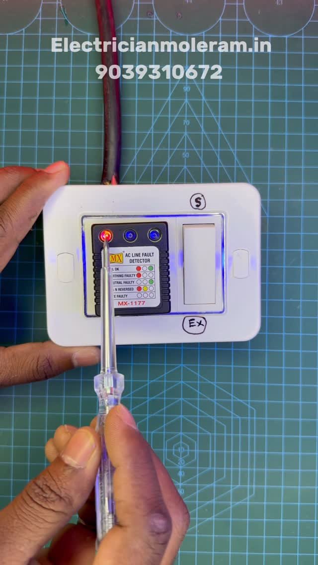 electrician_moleram 게시물 이미지: Socket line tester for home line testing...