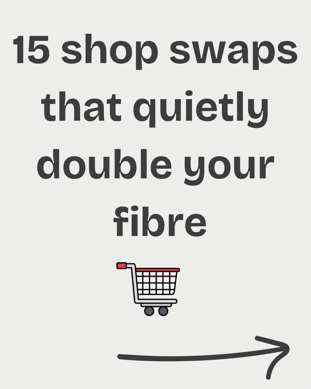 Photo by Registered nutritionist | Author on March 04, 2026. May be an image of wool, knit and text that says '15 shop swaps that quietly double your fibre'.